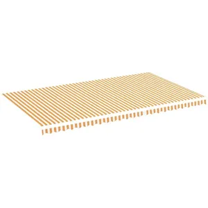 Comparateur de prix : vidaXL Tissu de remplacement pour auvent Jaune et blanc 6x3,5 m