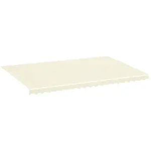 vidaXL Tissu de remplacement pour auvent Crème 5x3,5 m pas cher
