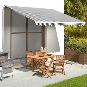 Comparateur de prix : vidaXL Tissu de remplacement pour auvent Anthracite et blanc 4x3,5 m