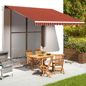 Comparateur de prix : vidaXL Tissu de remplacement pour auvent Orange et marron 4x3,5 m