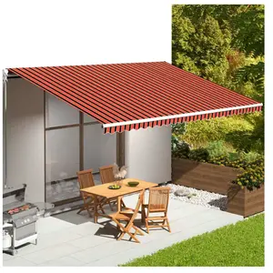 Comparateur de prix : vidaXL Tissu de remplacement pour auvent Orange et marron 6x3,5 m