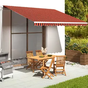Comparateur de prix : vidaXL Tissu de remplacement pour auvent Orange et marron 4,5x3,5 m