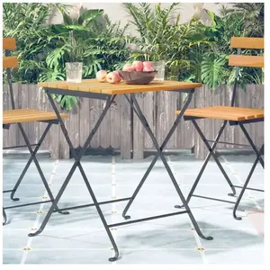 Comparateur de prix : vidaXL Table de bistro 55x54x71 cm Bois d'acacia massif