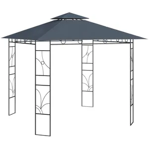 vidaXL Belvédère 3x3x2,7 m Anthracite 160 g/m² pas cher