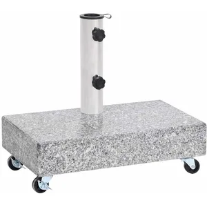 Comparateur de prix : vidaXL Socle de parasol Gris clair 45x25x8,3 cm Granite