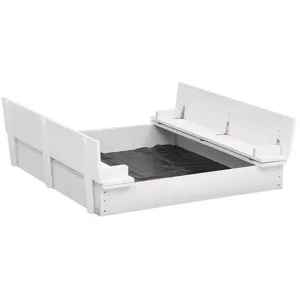 Comparateur de prix : vidaXL Bac à sable Bois de sapin Blanc 95x90x15 cm