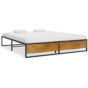 Comparateur de prix : vidaXL Cadre de lit Noir Métal 160x200 cm