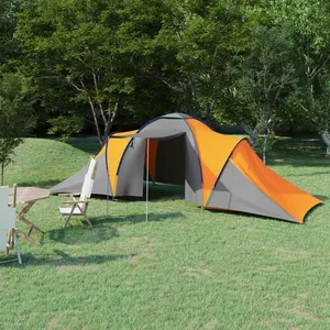 Comparateur de prix : vidaXL Tente de camping pour 6 personnes gris et orange