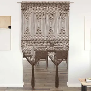 Comparateur de prix : vidaXL Rideau en macramé Taupe 140x240 cm Coton