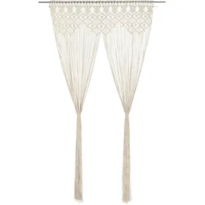 Comparateur de prix : vidaXL Rideau en macramé 140x240 cm Coton