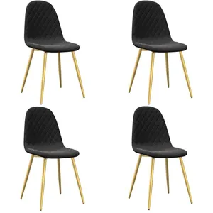 Comparateur de prix : vidaXL Chaises à manger lot de 4 Noir Velours