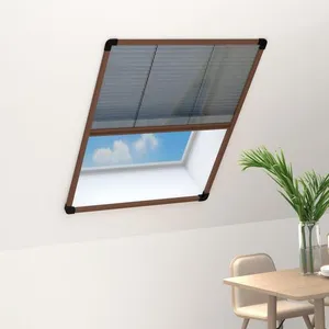 Comparateur de prix : vidaXL Moustiquaire plissée pour fenêtre Aluminium Marron 60x80 cm