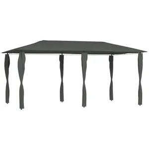 Comparateur de prix : vidaXL Belvédère à revêtement de poteaux 3x6x2,6 m Anthracite 160 g/m²
