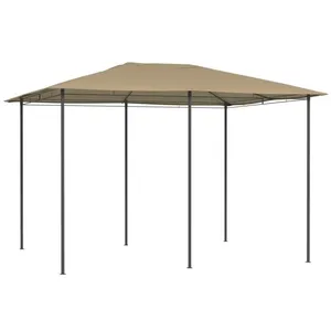 vidaXL Belvédère 3x4x2,6 m Taupe 160 g/m² pas cher