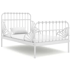 Vidaxl - Cadre de lit extensible sans matelas blanc métal 80x130/200 cm pas cher