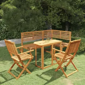 vidaXL Mobilier de bistro 4 pcs Bois d'acacia solide pas cher