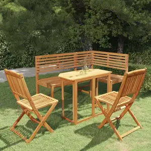 vidaXL Mobilier de bistro 4 pcs Bois d'acacia solide pas cher
