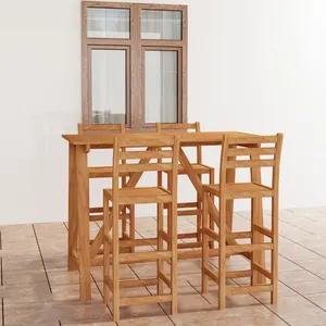 vidaXL Ensemble de bar d'extérieur 5 pcs Bois d'acacia massif pas cher