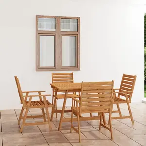 vidaXL Mobilier de salle à manger de jardin 5 pcs Bois d'acacia solide pas cher