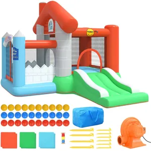 Happy Hop Château gonflable avec toboggan 272x257x220 cm PVCVendu parvidaxl