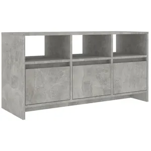 vidaXL Meuble TV Gris béton 102x37,5x52,5 cm Aggloméré pas cher