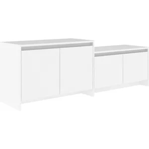 vidaXL Meuble TV Blanc 146,5x35x50 cm Aggloméré pas cher