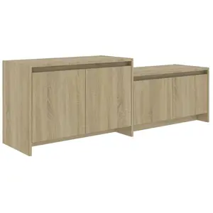 vidaXL Meuble TV Chêne Sonoma 146,5x35x50 cm Aggloméré pas cher