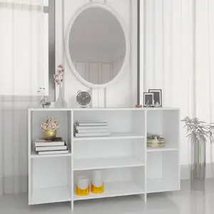 vidaXL Buffet blanc 120x30x75 cm bois d'ingénierie pas cher