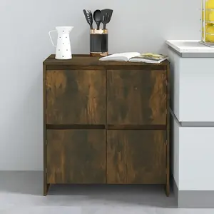 vidaXL Buffet Chêne fumé 70x41x75 cm Bois d'ingénierie pas cher