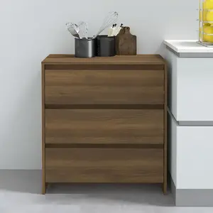 vidaXL Buffet Chêne marron 70x41x75 cm Bois d'ingénierie pas cher