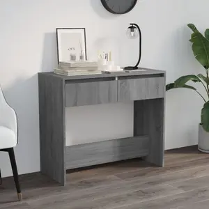 vidaXL Table console Sonoma gris 89x41x76,5 cm Acier pas cher
