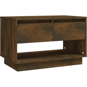 vidaXL Meuble TV Chêne fumé 70x41x44 cm Aggloméré pas cher