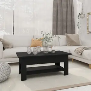 Comparateur de prix : vidaXL Table basse noir 102x55x42 cm bois d'ingénierie 810254