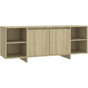 Comparateur de prix : vidaXL Meuble TV chêne sonoma 130x35x50 cm bois d'ingénierie