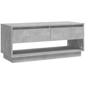 vidaXL Meuble TV Gris béton 102x41x44 cm Aggloméré pas cher