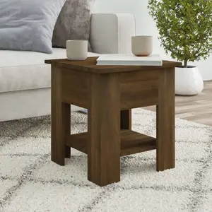 vidaXL Table basse Chêne marron 40x40x42 cm Bois d'ingénierie pas cher