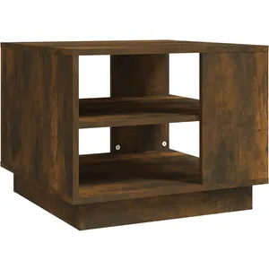 vidaXL Table basse Chêne fumé 55x55x43 cm Aggloméré pas cher