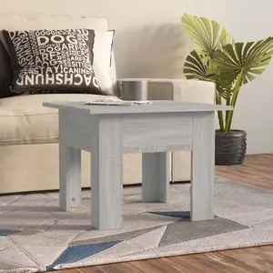 vidaXL Table basse Sonoma gris 55x55x42 cm bois d'ingénierie pas cher