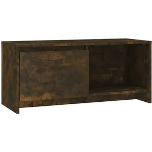 vidaXL Meuble TV Chêne fumé 90x35x40 cm Aggloméré pas cher