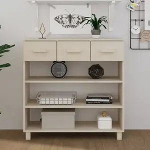 Comparateur de prix : vidaXL Table console HAMAR Marron miel 90x35x90 cm Bois massif de pin
