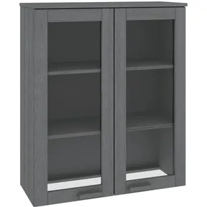 vidaXL Dessus de buffet HAMAR Gris foncé 85x35x100 cm Bois de pin