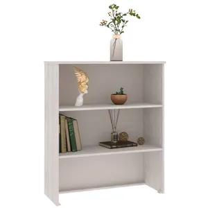 vidaXL Dessus de buffet HAMAR Blanc 85x35x100 cm Bois de pin massif pas cher