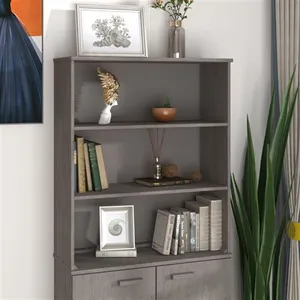 vidaXL Dessus de buffet HAMAR Gris clair 85x35x100 cm Bois de pin pas cher