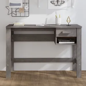 Comparateur de prix : vidaXL Bureau HAMAR Gris clair 110x40x75 cm Bois massif de pin