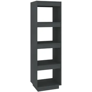 vidaXL Bibliothèque/Séparateur de pièce Gris 40x35x135 cm Pin massif pas cher