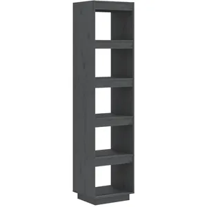 vidaXL Bibliothèque/Séparateur de pièce Gris 40x35x167 cm Pin solide pas cher