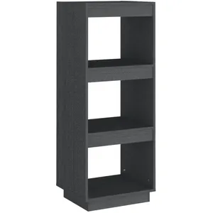 vidaXL Bibliothèque/Séparateur de pièce Gris 40x35x103 cm Pin massif