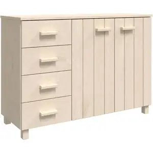 vidaXL Buffet HAMAR Marron miel 113x40x80 cm Bois massif de pin pas cher