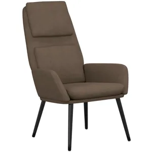 vidaXL Chaise de relaxation Taupe Tissu pas cher
