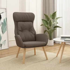 vidaXL Chaise de relaxation Taupe Tissu pas cher